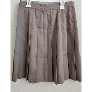 Tracy Evans Light Brown Tan Pleated Mini Skirt 9 Juniors Lightweight Soft Flowy